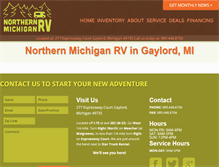 Tablet Screenshot of northernmichiganrv.com